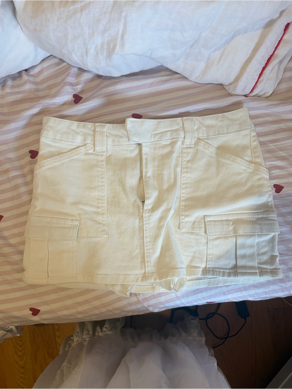 Dakota Blue Cream Cargo Pocket Skort -